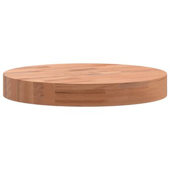 Tafelblad rond &Oslash;30x4 cm massief beukenhout 6