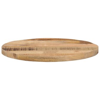 Tafelblad rond &Oslash; 50x1,5 cm massief ruw mangohout 3