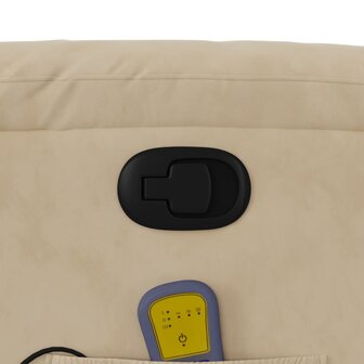 Massagestoel microvezelstof cr&egrave;mekleurig 10