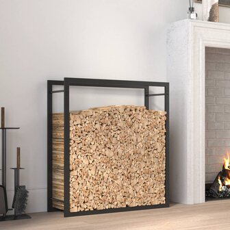 Haardhoutrek 80x28x86 cm staal matzwart 1