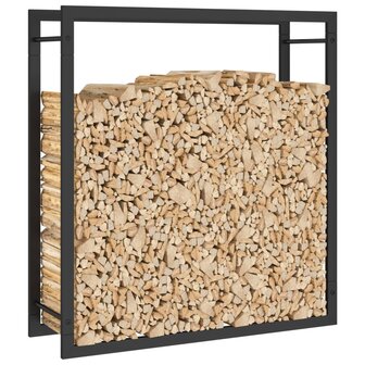 Haardhoutrek 80x28x86 cm staal matzwart 5