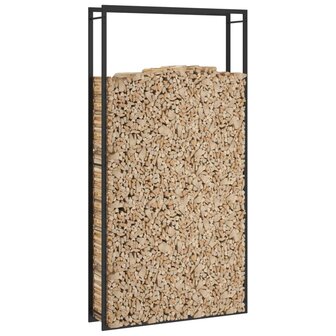 Haardhoutrek 110x28x214 cm staal matzwart 5