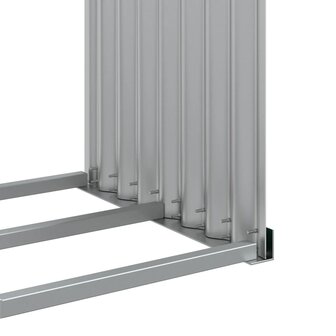 Haardhoutopslag 120x45x210 cm gegalvaniseerd staal groen 8