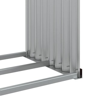 Haardhoutopslag 120x45x210 cm gegalvaniseerd staal bruin 8