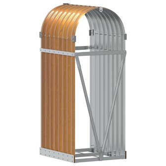 Haardhoutopslag 40x45x100 cm gegalvaniseerd staal lichtbruin 6
