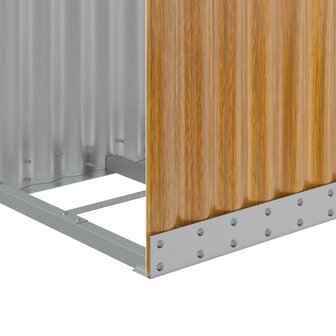 Haardhoutopslag 40x45x100 cm gegalvaniseerd staal lichtbruin 7