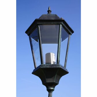 Tuinlantaarn Brighton 3-arms 230 cm donkergroen/zwart 3