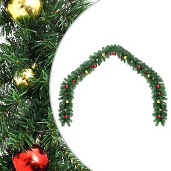 Kerstslinger versierd met kerstballen 10 m 1