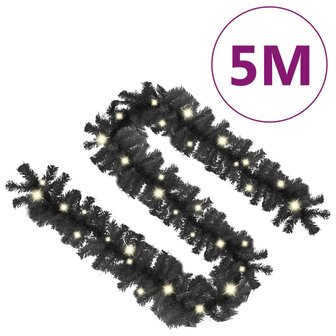 Kerstslinger met LED-lampjes 5 m zwart 7