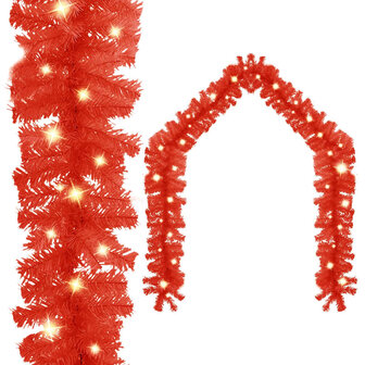 Kerstslinger met LED-lampjes 10 m rood 1