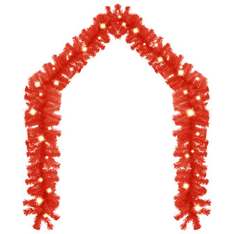 Kerstslinger met LED-lampjes 10 m rood 2