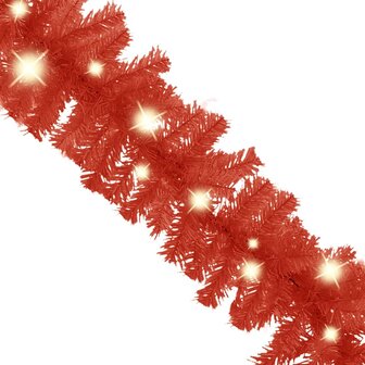 Kerstslinger met LED-lampjes 10 m rood 4