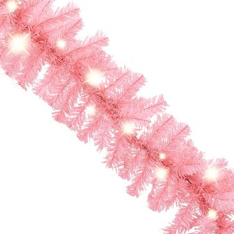 Kerstslinger met LED-lampjes 5 m roze 4