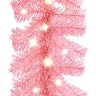 Kerstslinger met LED-lampjes 10 m roze 5