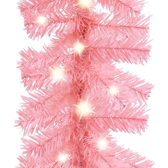 Kerstslinger met LED-lampjes 20 m roze 4