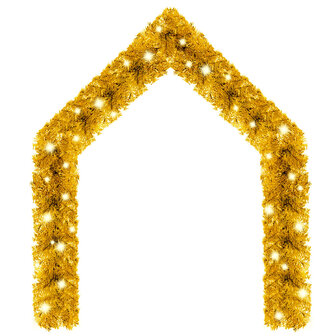 Kerstslinger met LED-lampjes 5 m goudkleurig 2