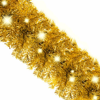 Kerstslinger met LED-lampjes 5 m goudkleurig 5