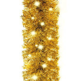 Kerstslinger met LED-lampjes 5 m goudkleurig 6