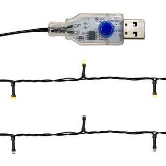 Kerstslinger met LED-lampjes 5 m goudkleurig 7