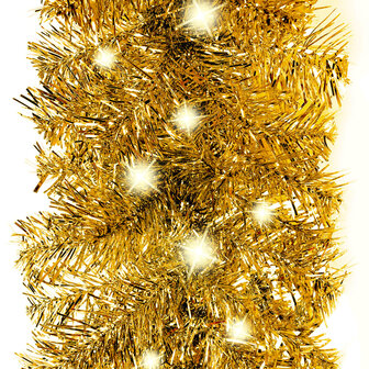 Kerstslinger met LED-lampjes 10 m goudkleurig 3