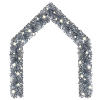Kerstslinger met LED-lampjes 20 m zilverkleurig 2