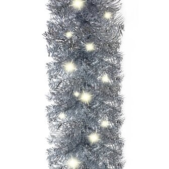 Kerstslinger met LED-lampjes 20 m zilverkleurig 6