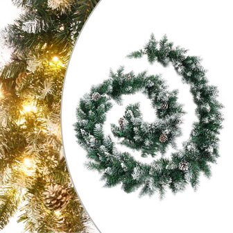 Kerstslinger met LED-lampjes 5,2 m PVC groen 1