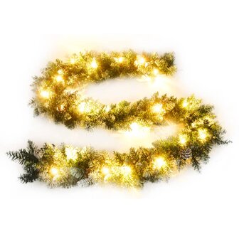 Kerstslinger met LED-lampjes 5,2 m PVC groen 2