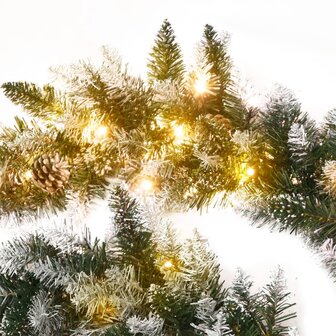 Kerstslinger met LED-lampjes 5,2 m PVC groen 5