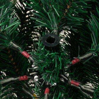 Kunstkerstboom met scharnieren dennenappels en bessen 150 cm 7