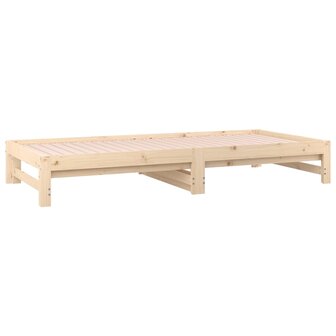 Slaapbank uitschuifbaar massief grenenhout 2x(90x190) cm 6