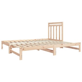 Slaapbank uitschuifbaar massief grenenhout 2x(90x190) cm 5