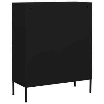 Opbergkast 80x35x101,5 cm staal zwart 4