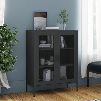 Opbergkast 80x35x101,5 cm staal antracietkleurig 1