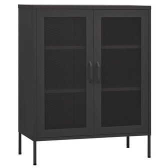 Opbergkast 80x35x101,5 cm staal antracietkleurig 2