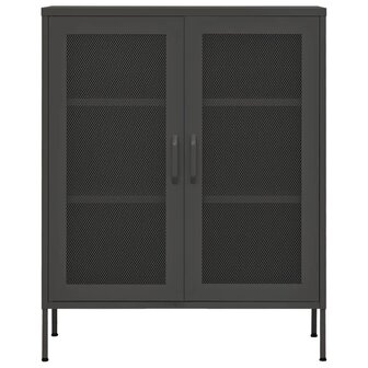 Opbergkast 80x35x101,5 cm staal antracietkleurig 3
