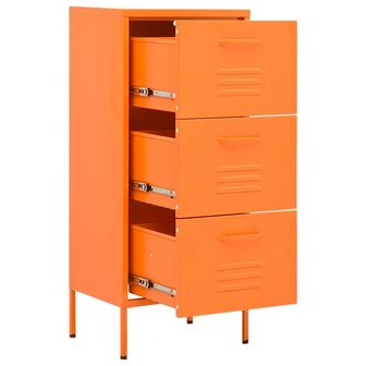 Opbergkast 42,5x35x101,5 cm staal oranje 6