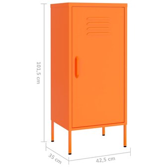 Opbergkast 42,5x35x101,5 cm staal oranje 8