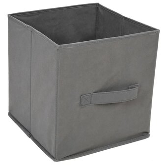 Opbergkast met 3 stoffen lades 34x34x101 cm staal grijs 5