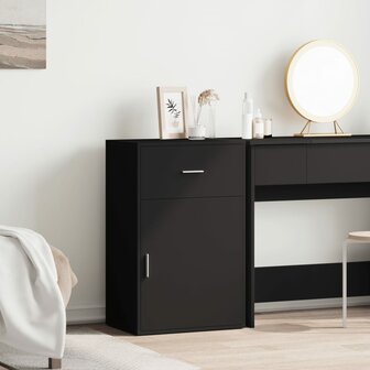 Opbergkast 56,5x39x90 cm bewerkt hout zwart 3