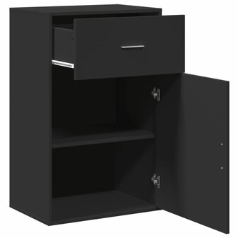 Opbergkast 56,5x39x90 cm bewerkt hout zwart 4