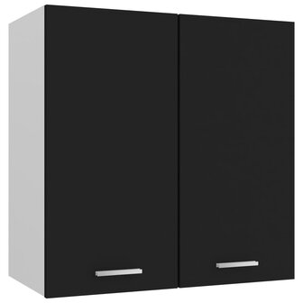 Hangkast 60x31x60 cm bewerkt hout zwart 1