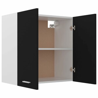 Hangkast 60x31x60 cm bewerkt hout zwart 5