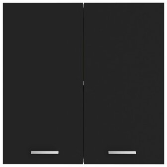 Hangkast 60x31x60 cm bewerkt hout zwart 6