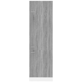 Koelkastkast 60x57x207 cm bewerkt hout grijs sonoma eikenkleur 4