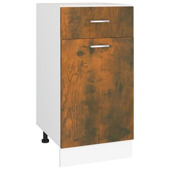 Onderkast met lade 40x46x81,5 cm bewerkt hout gerookt eiken 2
