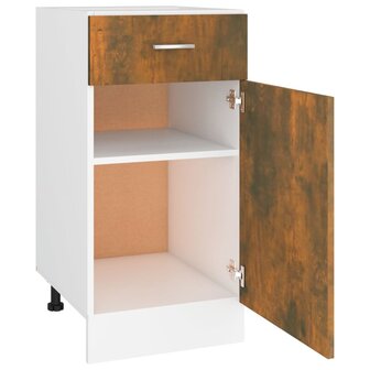 Onderkast met lade 40x46x81,5 cm bewerkt hout gerookt eiken 8