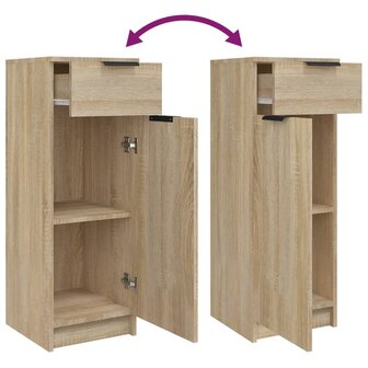 Badkamerkast 32x34x90 cm bewerkt hout sonoma eikenkleurig 9