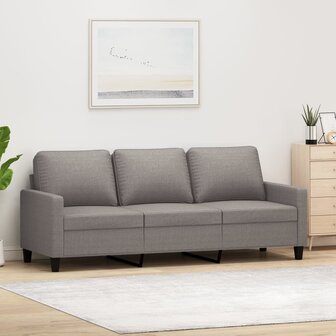 Driezitsbank 180 cm stof taupe 1