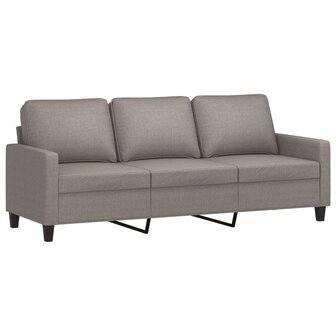 Driezitsbank 180 cm stof taupe 2